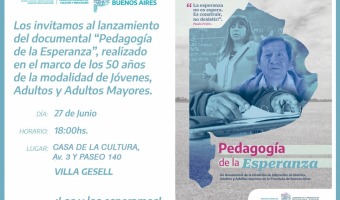 SE PROYECTAR EL DOCUMENTAL PEDAGOGA DE LA ESPERANZA